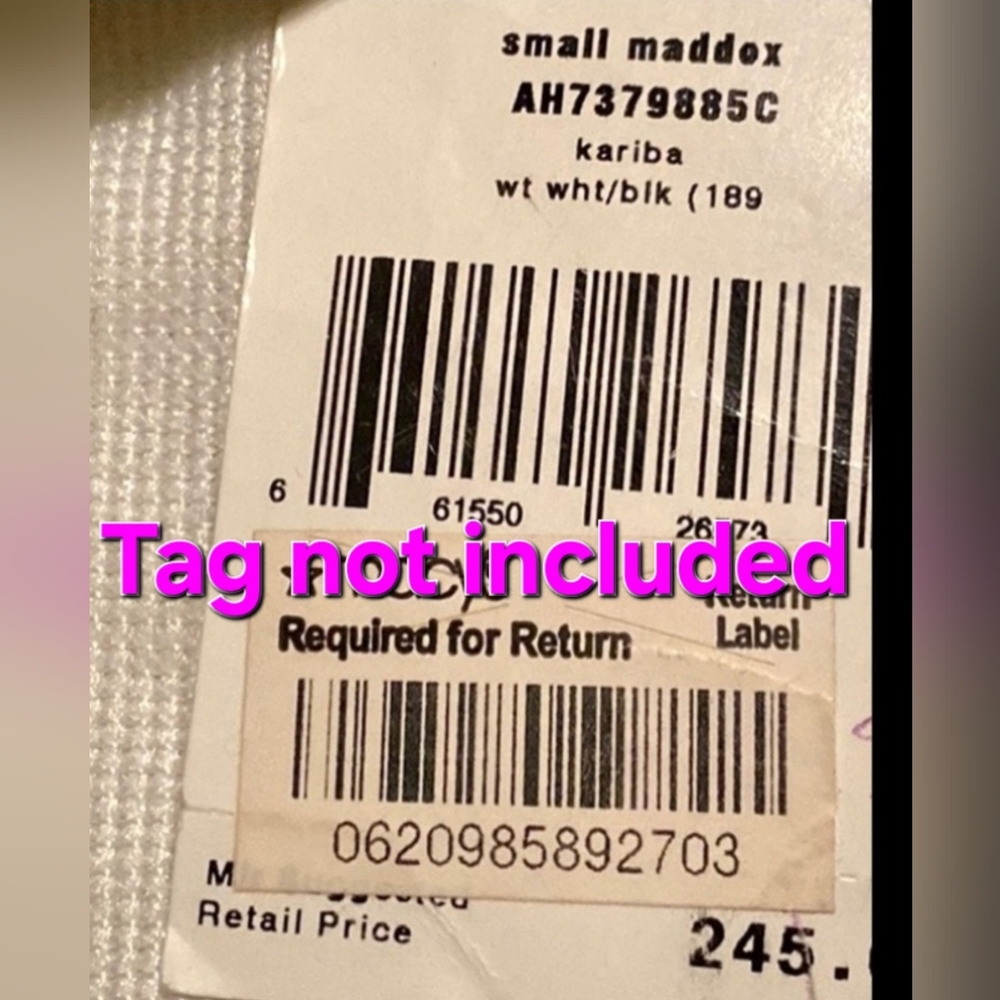 ⭐️Kate Spade Kariba Maddox Black and Cream Woven Zebra Print  Turnlock Bag - Picture 4 of 4